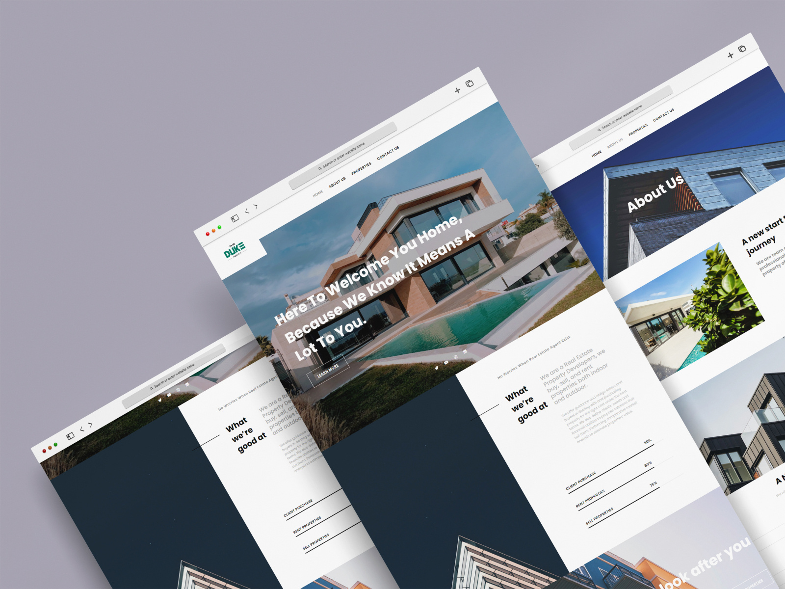 The Duke Realty Real Estate Agent site UI by Thosyn Pax on Dribbble