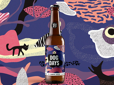 Dog Days - BeerCat CraftBeer 3d abstract angelspinyol beer beer bottle beercat cats craft craftbeer dogdays graphic graphic arts graphicdesign label motiongraphics packagingdesign penedes vilafranca vilafrancadelpenedes