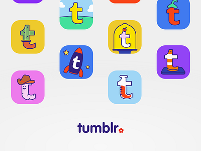 Tumblr app icons app app icon cone cowboy illustration logo mobile pepper t tumblr worm