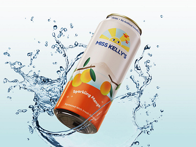 Sparkling Mango Seltzer can food and drink mango packaging seltzer soda sparkling water