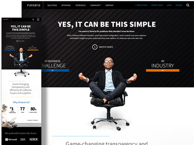 Flexera Home Page Design home page software design technology