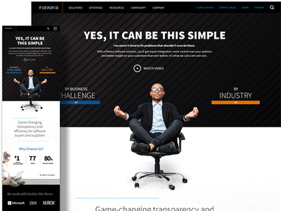 Flexera Home Page Design