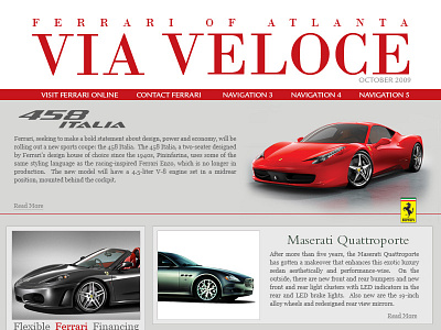 Ferrari of Atlanta 2019 trends email campaign ferrari newsletter design