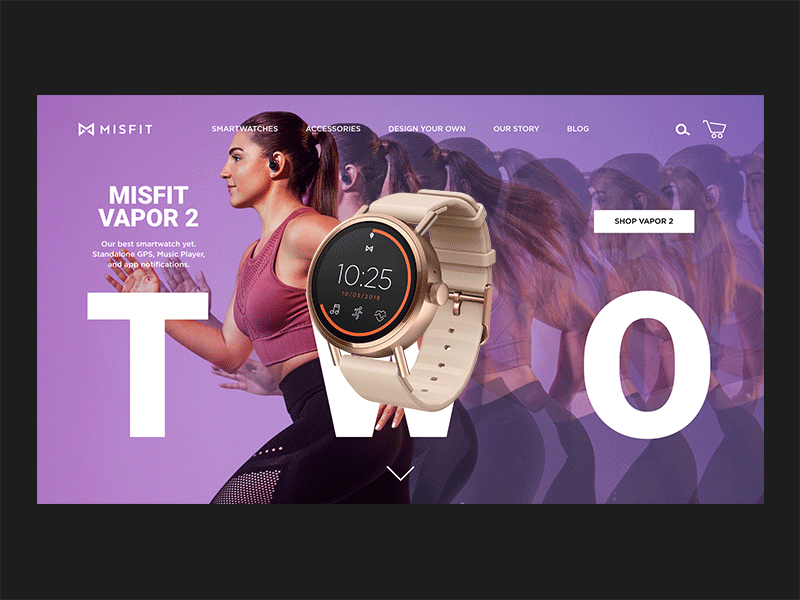 Homepage Animation for Fossil Group - Misfit Wearables fossil graphic design homepage design watches web design