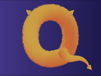 Fur Letter "Q" adobe illustrator cc fur graphic design illustrator cc letter q lettering art