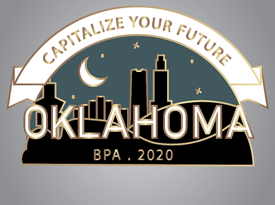 Oklahoma BPA 2020 Pin Design 2020 enamel pin oklahoma