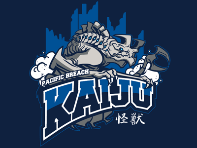 Pacific Breach Kaiju sports team design