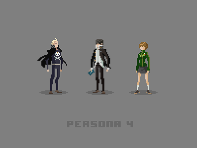 Persona 4 Pixel Characters art atlus gaming persona pixel pixels video games