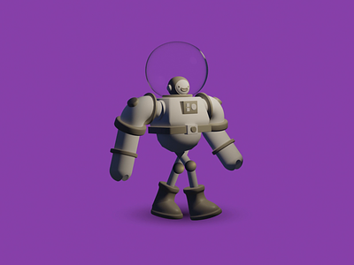 Spaceboi goes walkin' 3d animation character design design illustration motion design