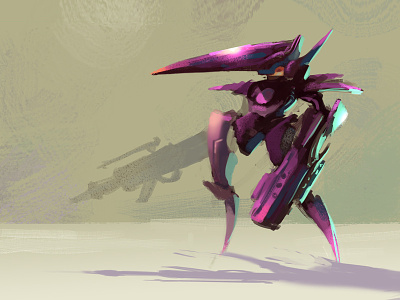 Exoskeleton character concept art mech technology