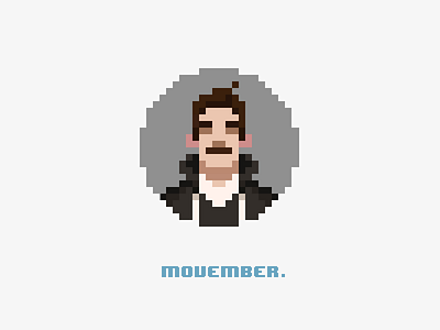 Happy Movember! movember mustache pixel pixel art portrait