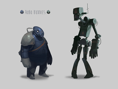 Robo Buddies character character design concept concept art illustration illustrator robots