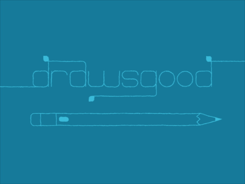 drawsgood logo animate V2 animation logo pencil