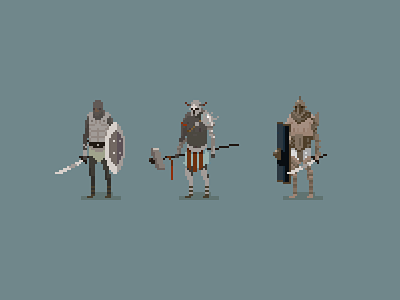 Gladiator costume design variations character gamedev gaming gladiator pixel pixel art