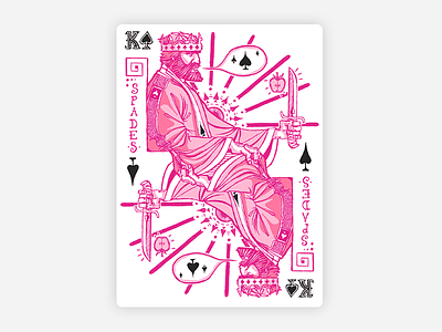 King of Spades playing card illustration