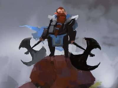 Axe-Wielding Dwarf character art character design dwarf fantasy speedpaint