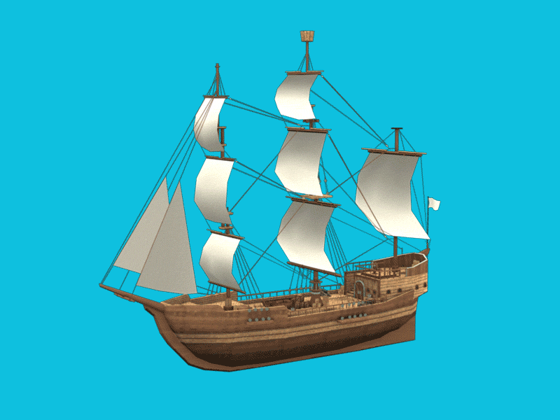 3d ship model 3d animate maya