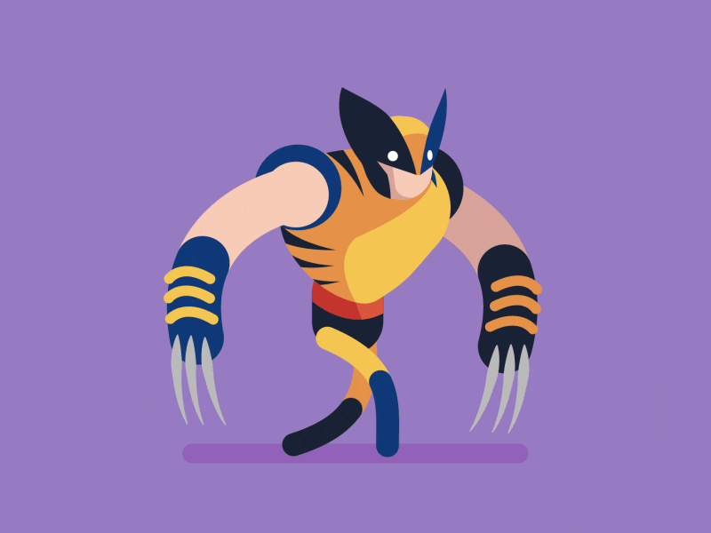 Wolverine walk cycle wolverine character comics animation