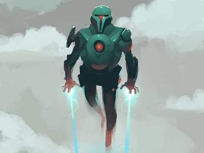Exoskeleton character speedpaint