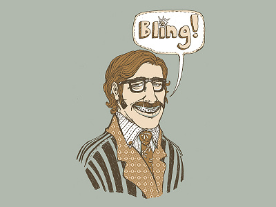 Bling! bling design humor illustration