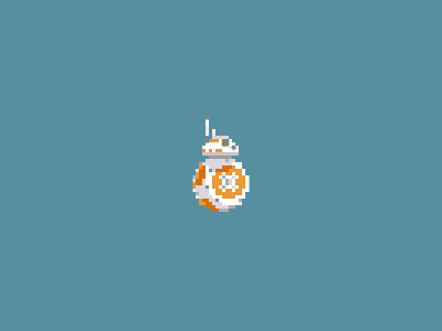 BB-8 bb 8 droid force awakens pixel art star wars starwars