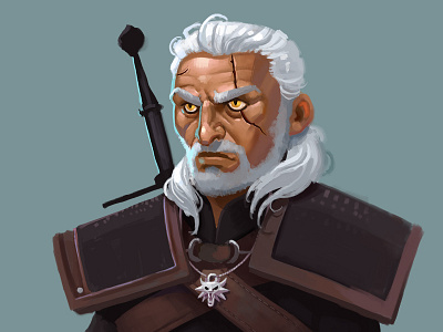 Geralt of Rivia fan art fan art geralt video games witcher 3