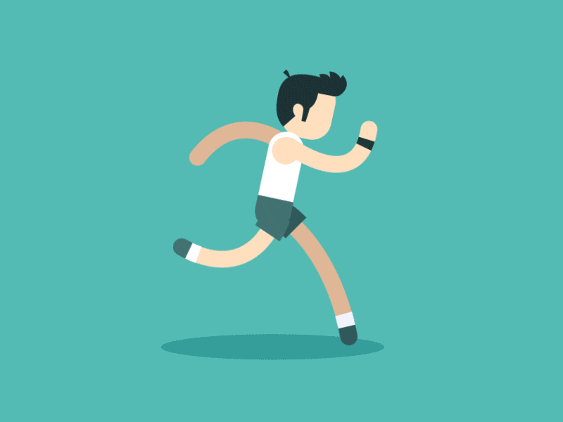 Runners animation female graphics male motion running