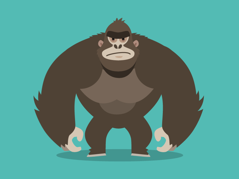 Scratch that itch! animation character gorilla motion