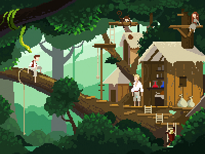 Swiss Family Robinson cover spread book book cover classics pixel pixel art pixels puffin swiss family