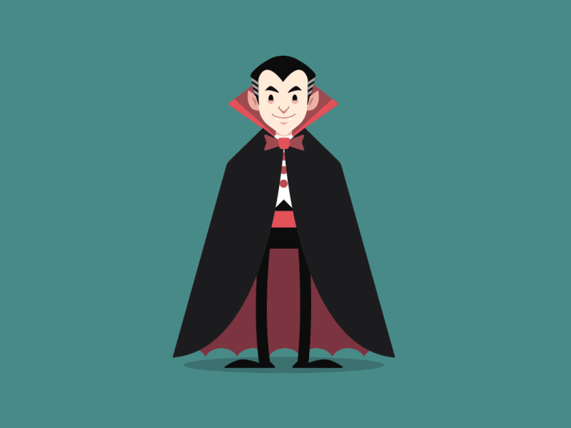 Vampire animation test animation character motion motion graphics