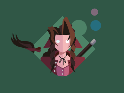 Aeris - FFVII design series aeris fan art fanart ffvii final fantasy gaming