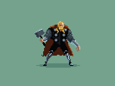 Thor marvel pixel art thor