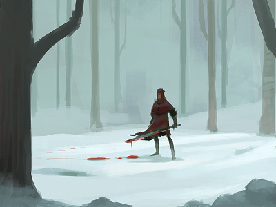 Speedpaint - White as snow, red as blood concept environment painting