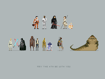 May the 4th be with you - 2016 force awakens pixel art star wars starwars
