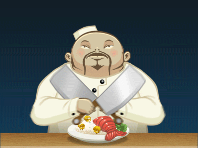 Chopping chef! animation cooking motion