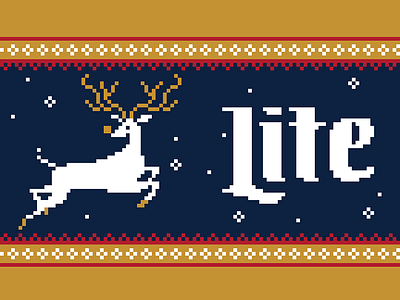 Knitted Koozie design for Miller Lite