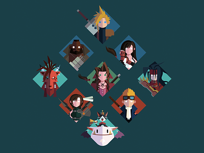 Final Fantasy VII Design Series art print