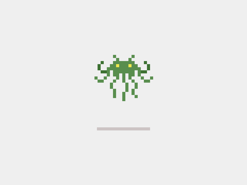 Cthulu Pixel Invader animated alien animation creature horror motion pixel art