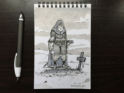 Inktober - Sad drawing inktober pen