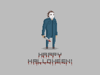 Happy Halloween! halloween horror michael myers pixel art