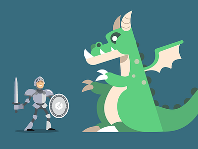 Knight and dragon by Michael B. Myers Jr. on Dribbble