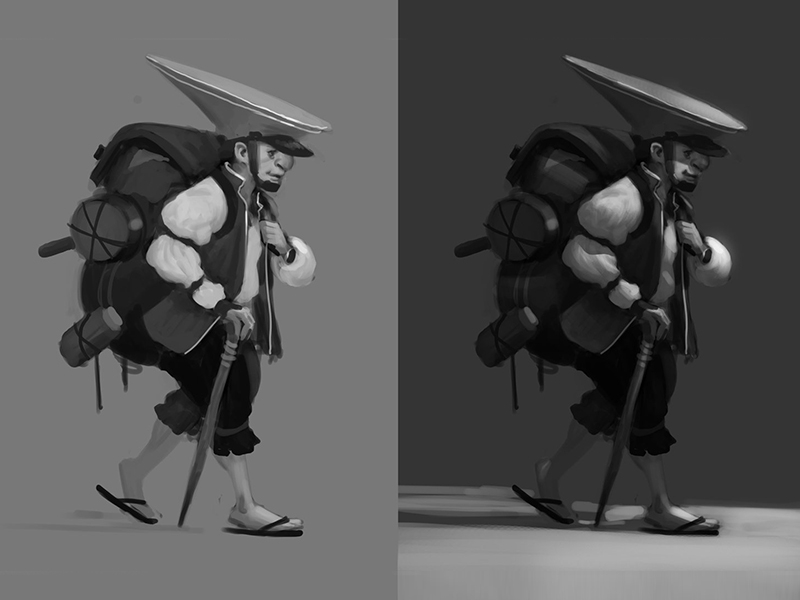 Character/value study character design concept art digital painting