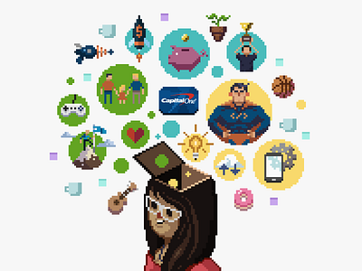 Capital One Tech poster art pixel