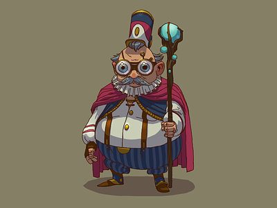 Wise old man character design character design illustration
