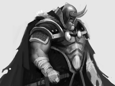 Old Knight character design concept art digital painting painting