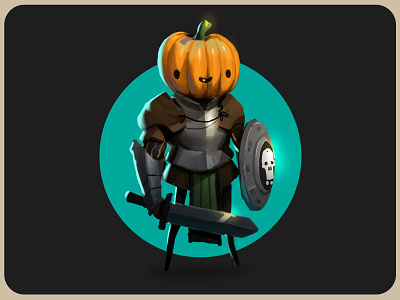 Pumpkin Knight character design