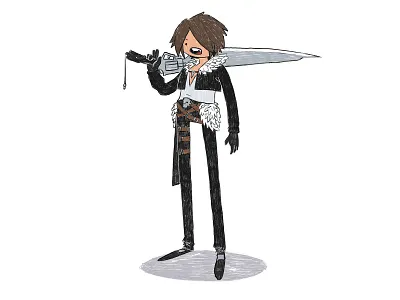 Squall "Legs" Leonhart fan art fanart final fantasy illustration ipad procreate rpg videogames