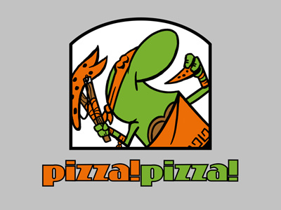 pizza!pizza! ad little caesars logo mashup michelangelo pizza tmnt
