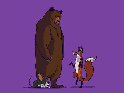 The Bear and the Fox animals bear fox