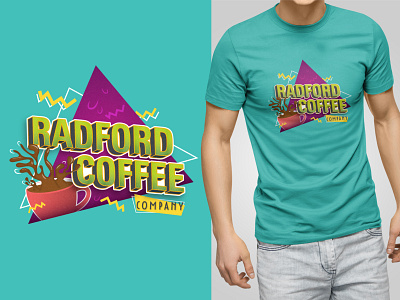 Radford Coffee T-Shirt Mockup concept graphic design illustration print design t shirt t shirt design